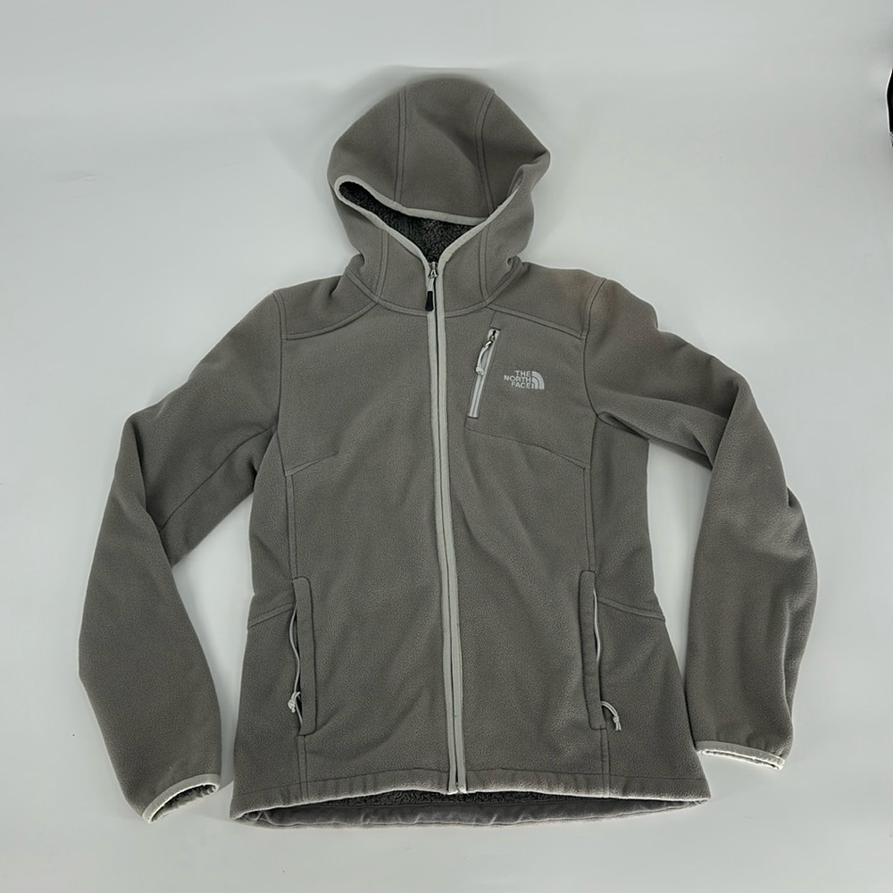 Women’s, small, fleece-lined North Face, zip up.